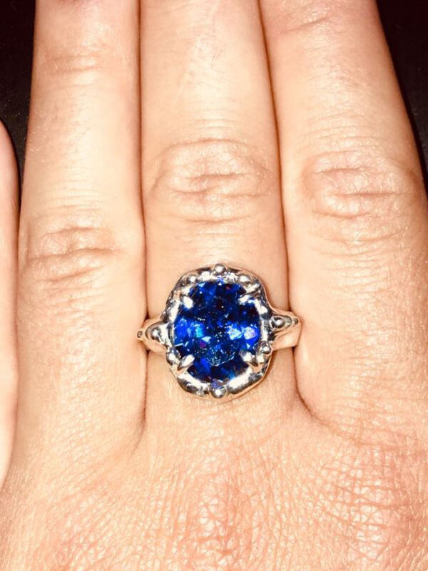 Anello in Argento925 e Zircone Blu zaffiro - immagine 6