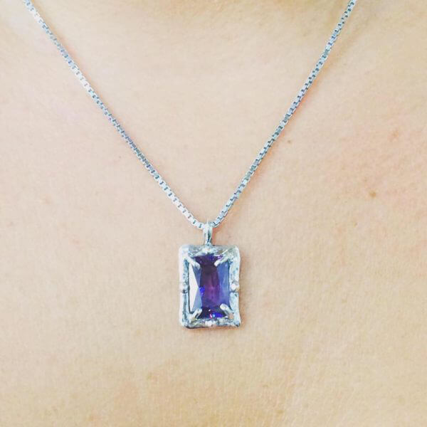 Collana in Argento 925 e Ametista - immagine 3
