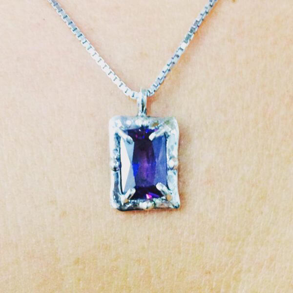 Collana in Argento 925 e Ametista - immagine 2