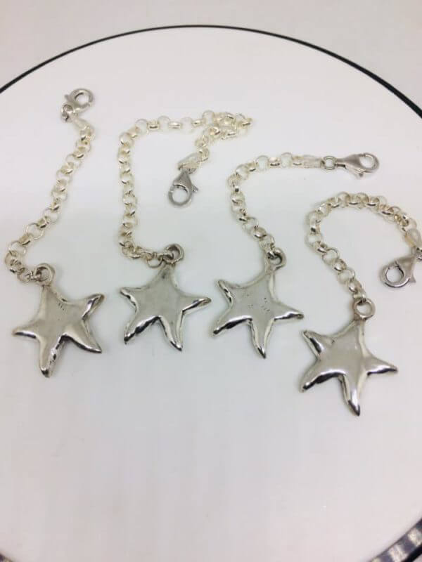 Applicazione "Stellina"in Argento925 per portachiavi, borse etc etc ...a richiesta il motivo - immagine 3