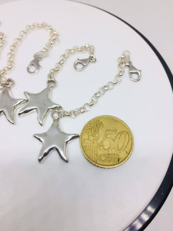 Applicazione "Stellina"in Argento925 per portachiavi, borse etc etc ...a richiesta il motivo - immagine 2