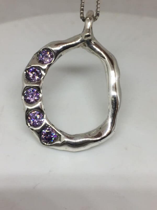 Collana " Irregolare" in Argento 925 e Ametiste