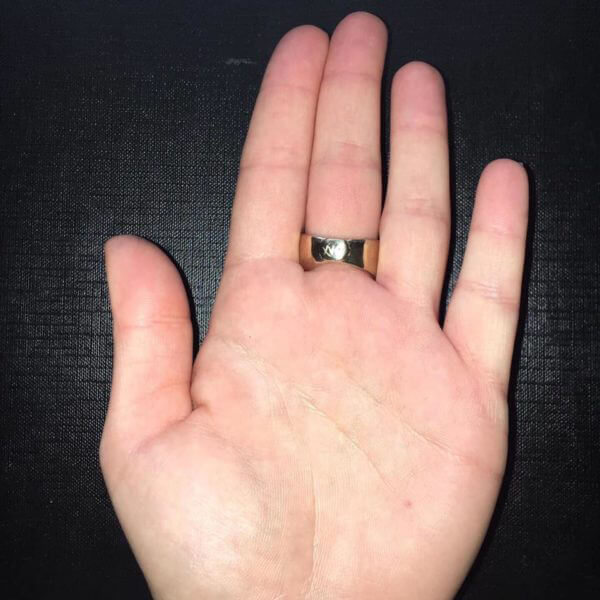 Anello in Bronzo con Ametista cabochon - immagine 3