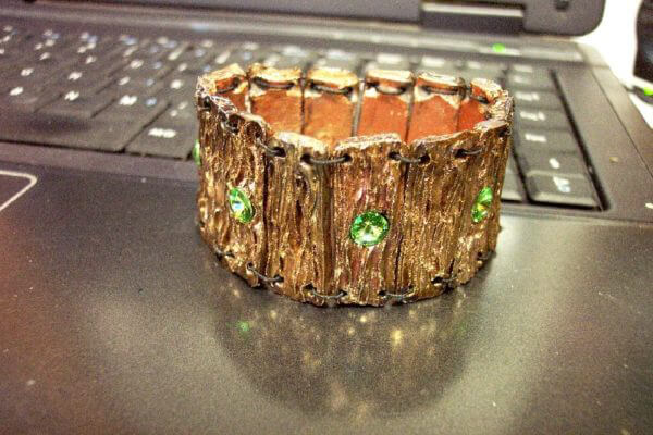 Bracciali in ceramica raku con cristalli Swarovski