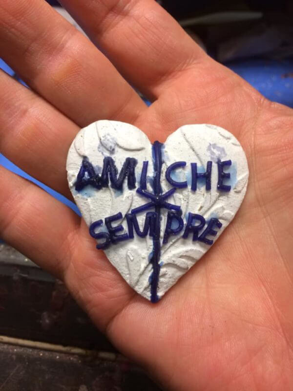 "Affetto per sempre tra amiche" in ceramica - immagine 3