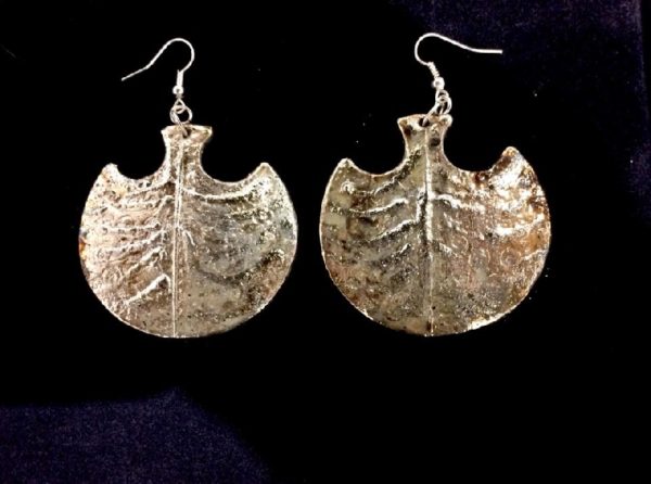 Orecchini in ceramica raku colore Argento