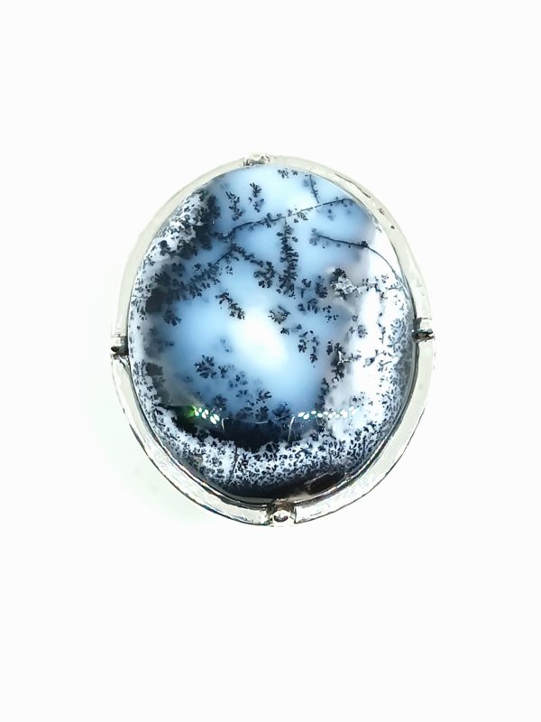 Anello in Argento 925 e Agata Dendritica - immagine 3
