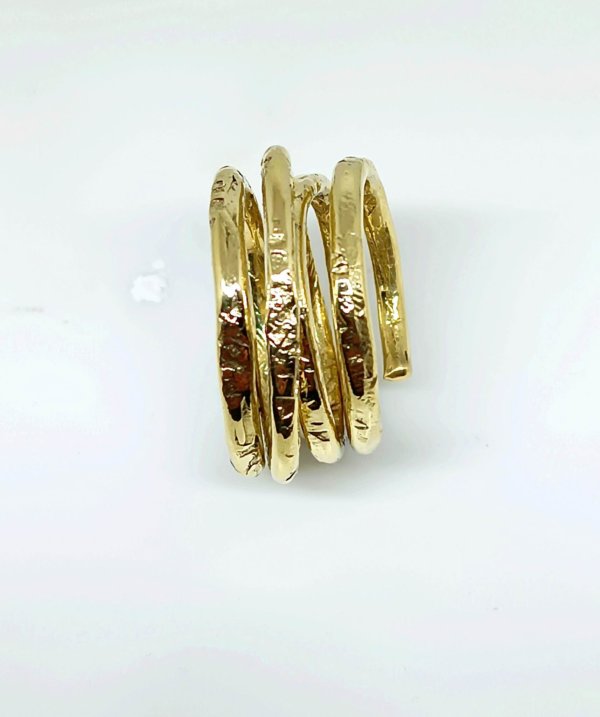 Anello in ottone martellato