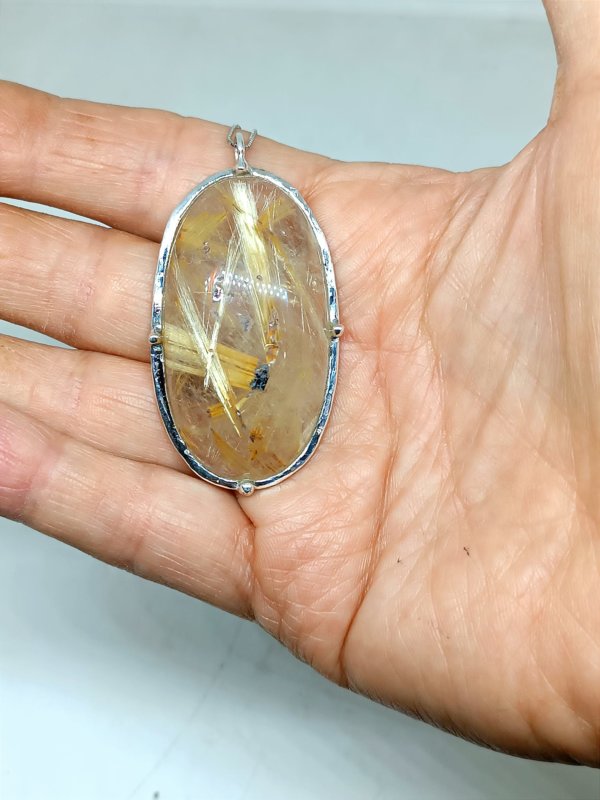 Collana in Argento 925 e Quarzo rutilato - immagine 3