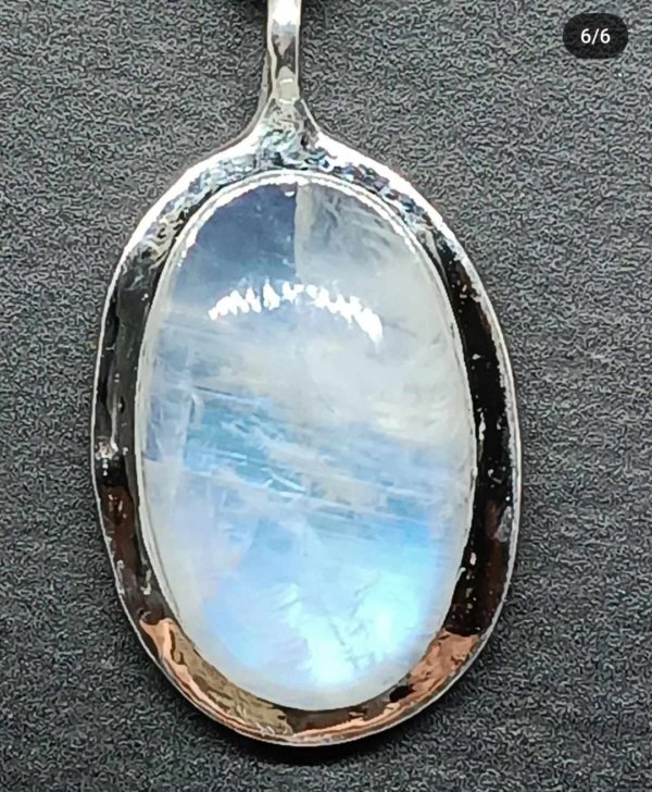 Collana in Argento 925 e Labradorite bianca. - immagine 2