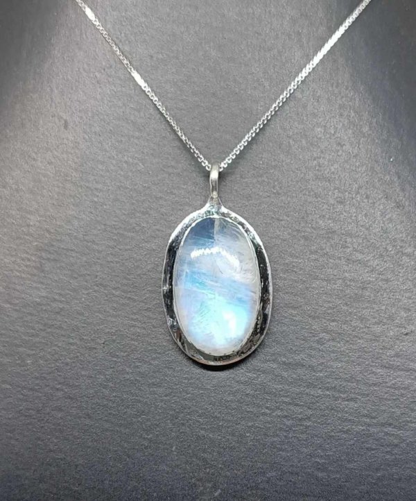 Collana in Argento 925 e Labradorite bianca. - immagine 4