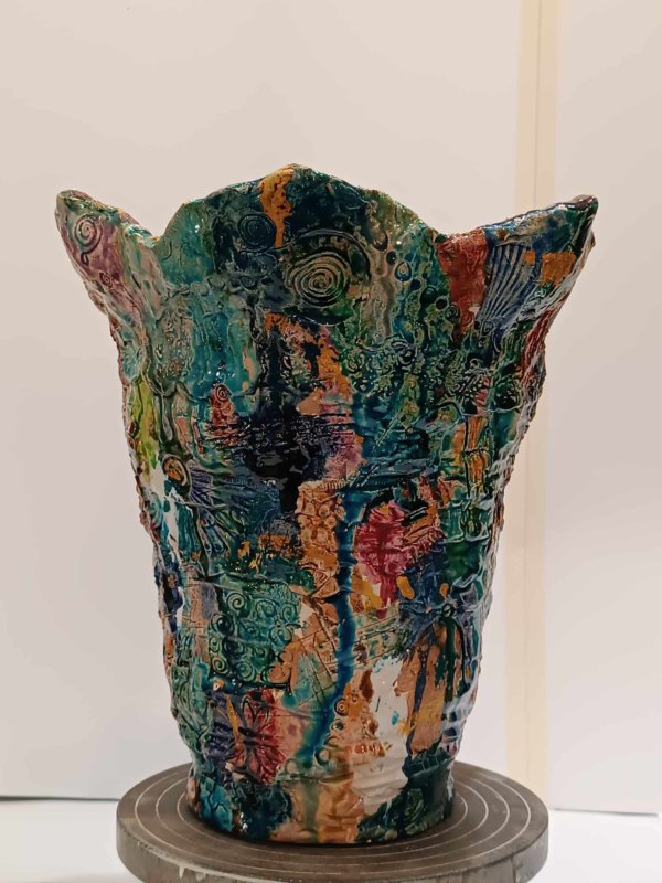 Vaso in ceramica “Viaggio psichedelico" - immagine 3