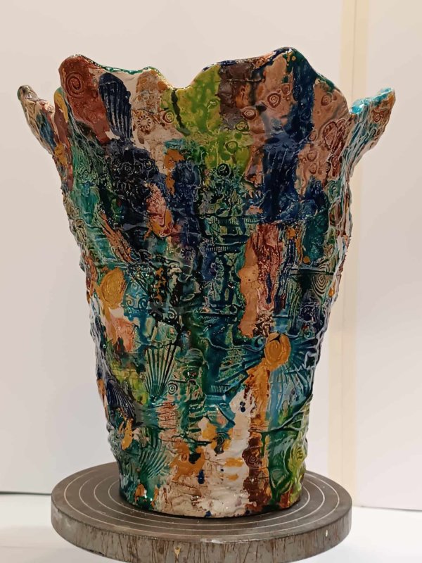 Vaso in ceramica “Viaggio psichedelico" - immagine 5