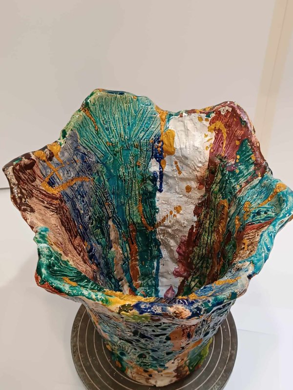 Vaso in ceramica “Viaggio psichedelico" - immagine 8