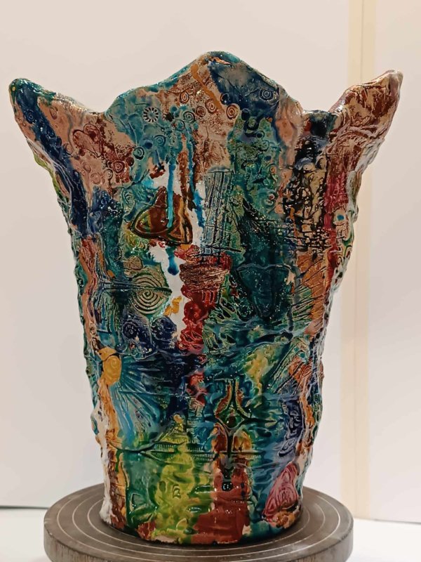 Vaso in ceramica “Viaggio psichedelico"