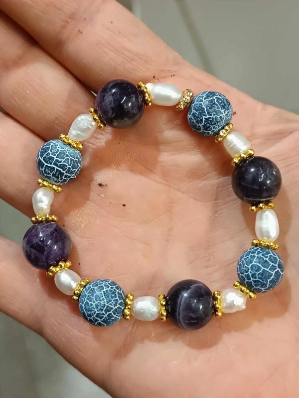 Magia della pietra Ametista, Agata e perle di acqua dolce