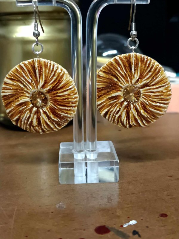 Orecchini in ceramica e swarovski