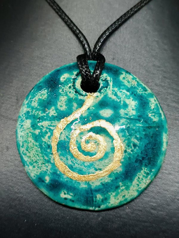 Spirale in ceramica e foglia oro - immagine 5