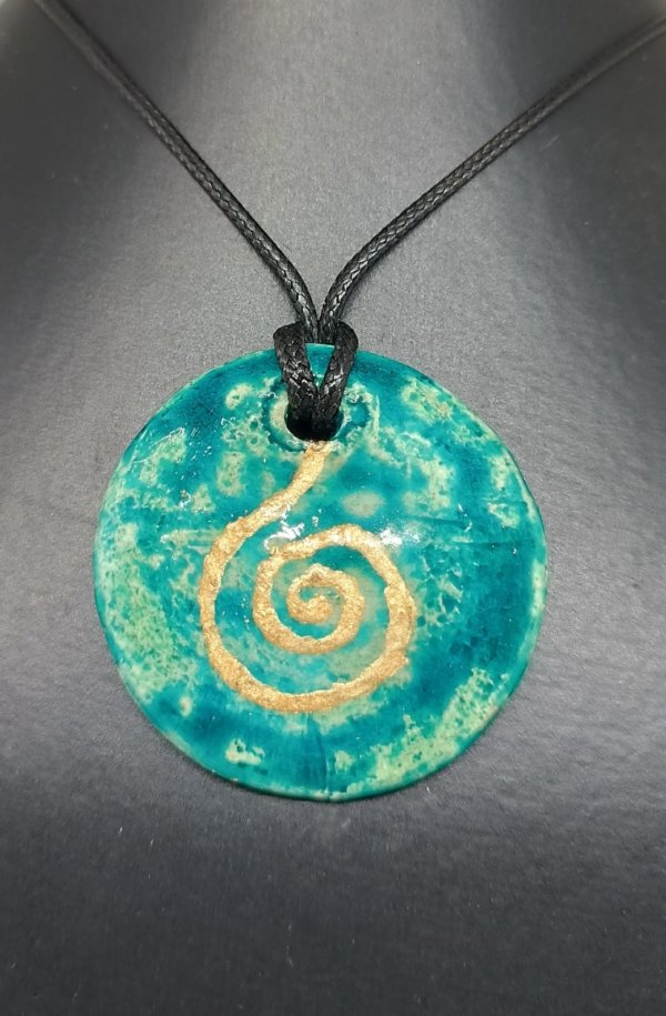 Spirale in ceramica e foglia oro - immagine 6