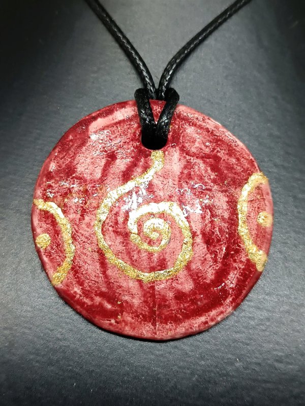 Spirale in ceramica e foglia oro - immagine 3