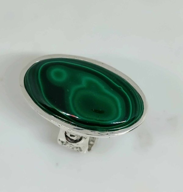 Anello in Argento 925 e malachite - immagine 4