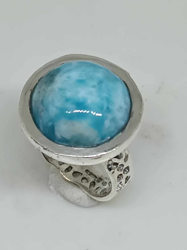 Anello in Argento925 e Larimar. - immagine 3