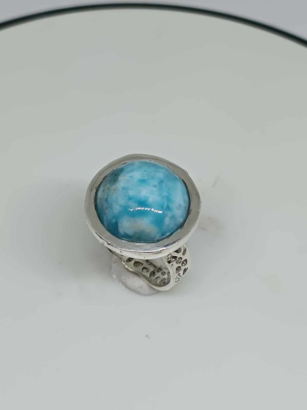 Anello in Argento925 e Larimar. - immagine 4