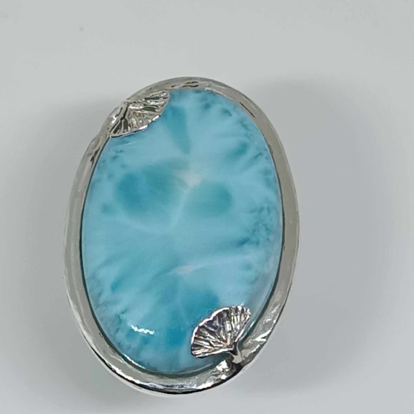 Anello in Argento925 e Larimar. Misura 16