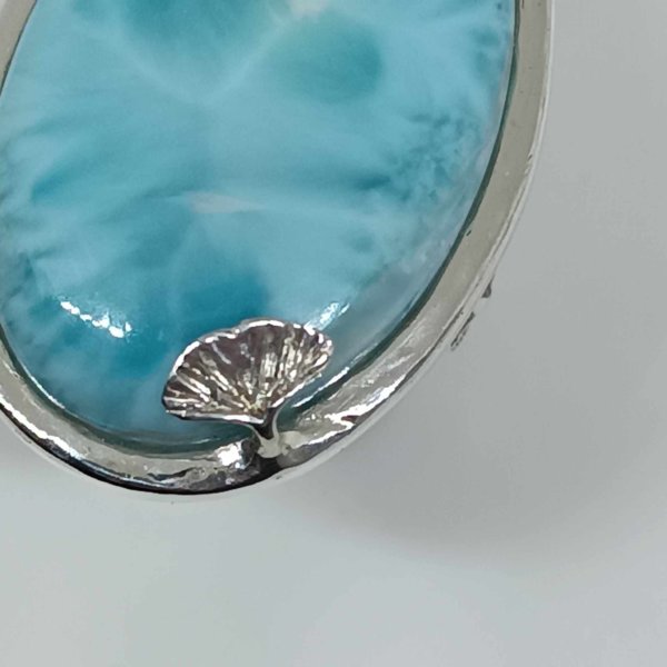 Anello in Argento925 e Larimar. Misura 16 - immagine 7