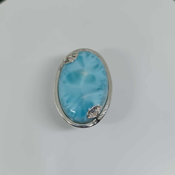Anello in Argento925 e Larimar. Misura 16 - immagine 6