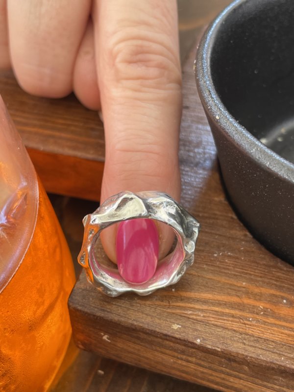 Anello in Argento925 realizzato con la tecnica della sabbia - immagine 8
