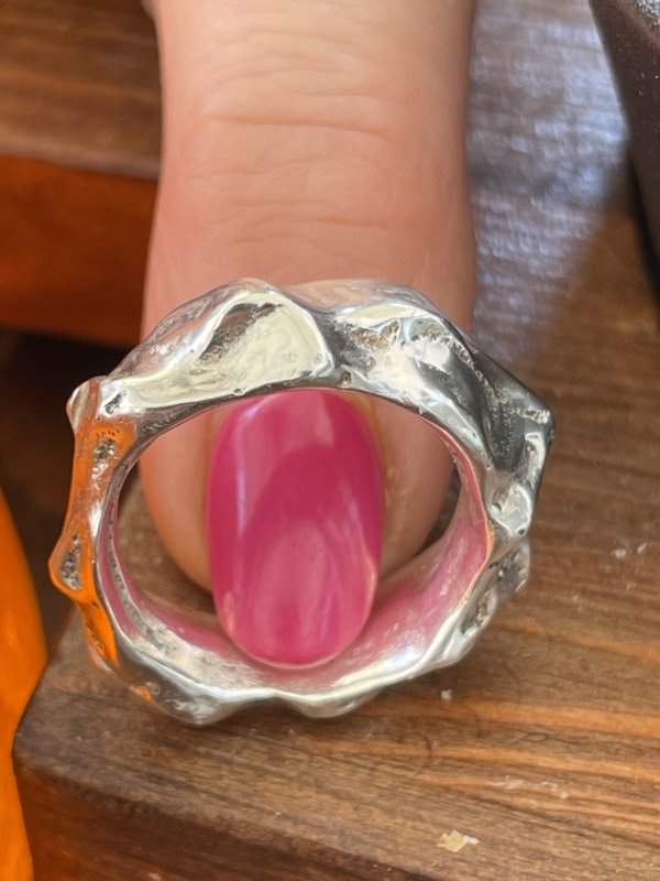 Anello in Argento925 realizzato con la tecnica della sabbia
