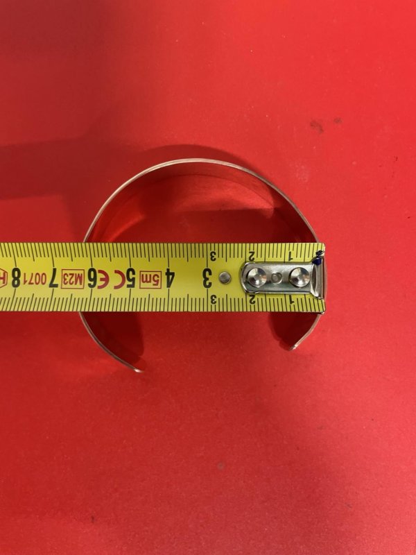 Bracciale in rame lucidissimo, cm.1.5 spessore 1 mm con lettere incise - immagine 10