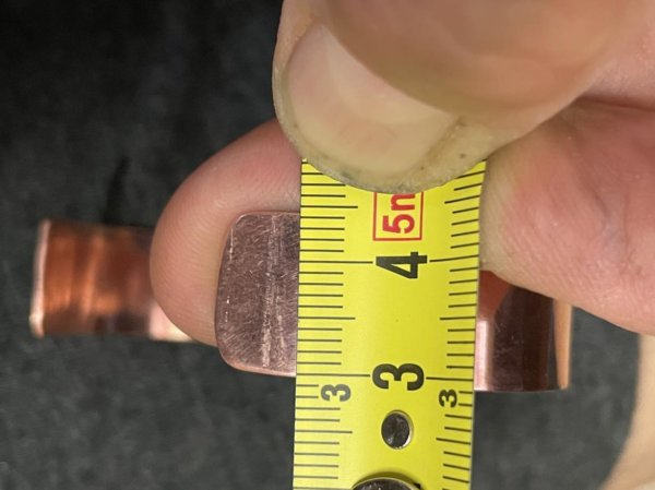 Bracciale in rame lucidissimo, cm.1.5 spessore 1 mm con lettere incise - immagine 9