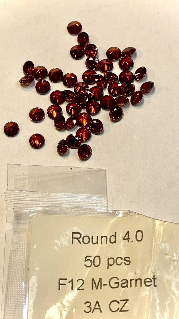 Anello in ottone e zirconia cubica rossa, a richiesta altri colori. - immagine 9
