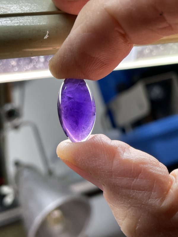Anello in ottone e ametista, realizzato con la tecnica della fusione con la sabbia misura 11 - immagine 7